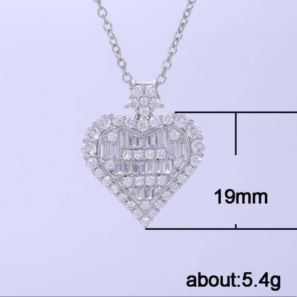 NEW 925 Sterling Silver Diamond Pendant Necklace - Picture 8 of 8